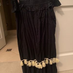 Off the shoulder tassel dress